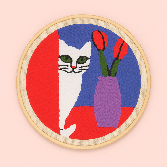 Peeping Cat - Punch Needle Kit