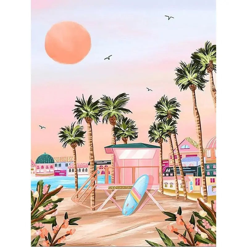 Surf Shack Sunset - Paint By Numbers Kit