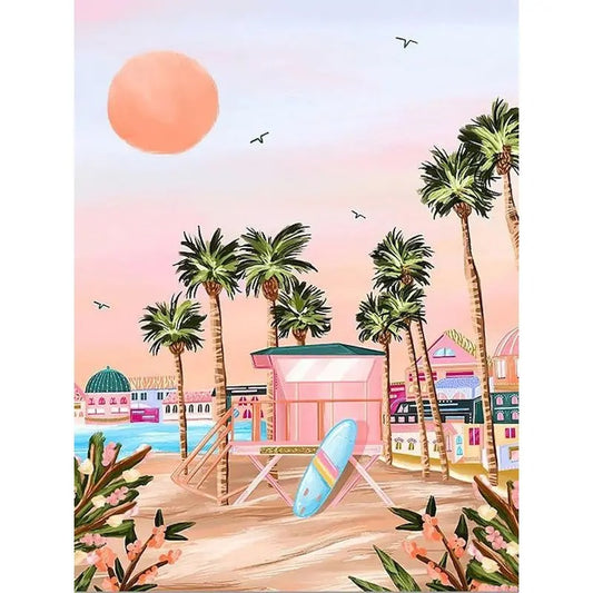Surf Shack Sunset - Paint By Numbers Kit