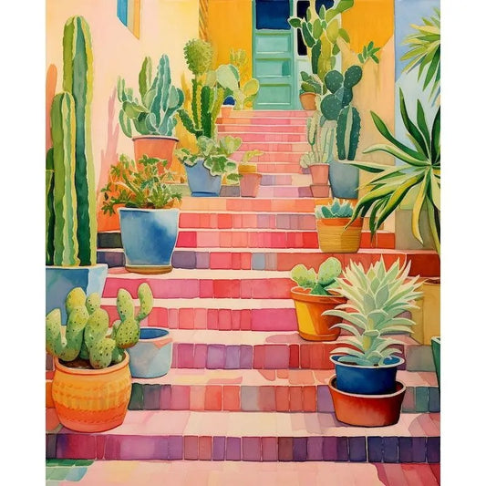 Terracotta Stairway - Paint By Numbers Kit