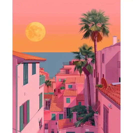 Tropical Evening Glow - Paint By Numbers Kit
